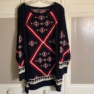 Lauren, by Ralph Lauren, 3X sweater tunic western